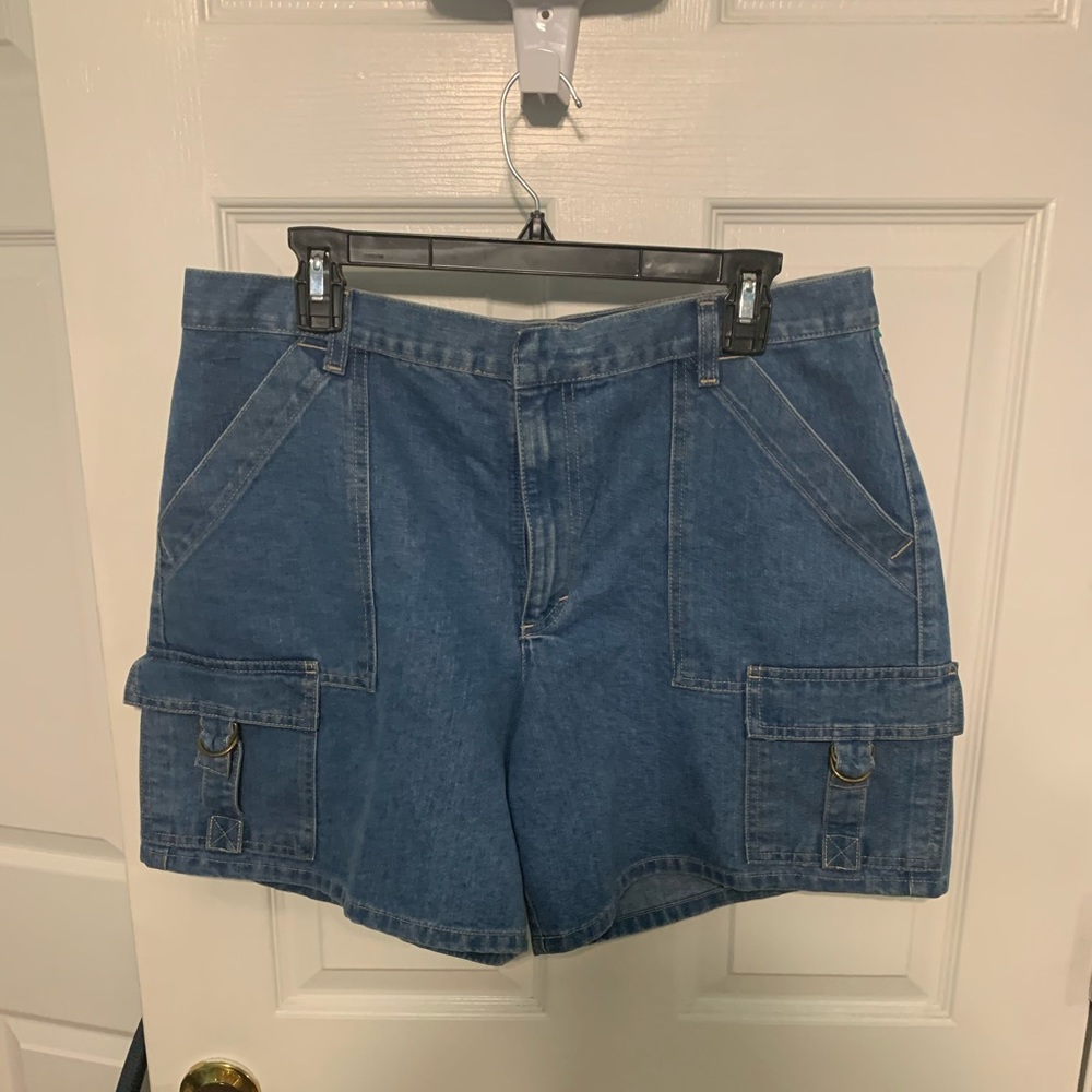 Blue Plus Size Jean Shorts